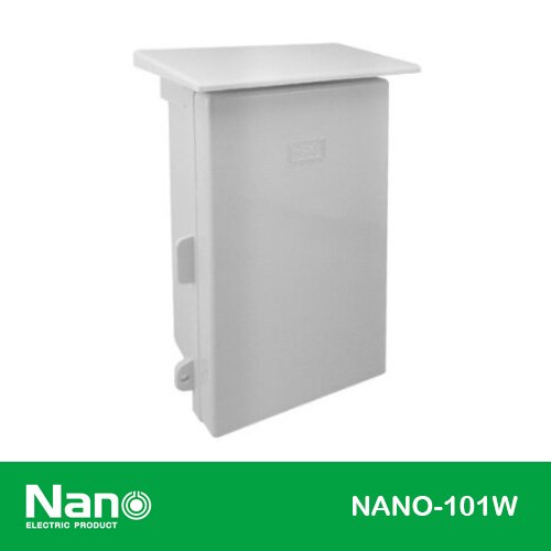 ตู้กันน้ำพลาสติกมีหลังคา ฝาทึบ NANO-101W NANO