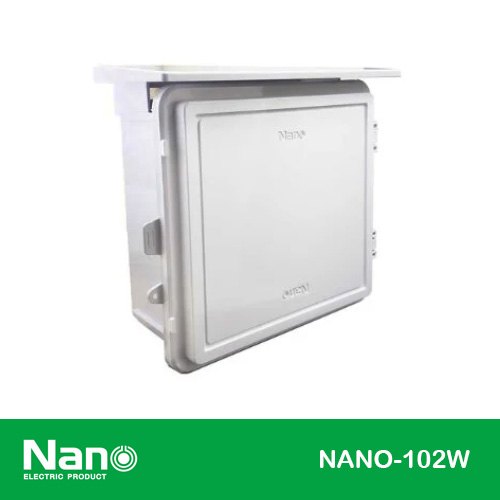 ตู้กันน้ำพลาสติกมีหลังคา ฝาทึบ NANO-102W NANO