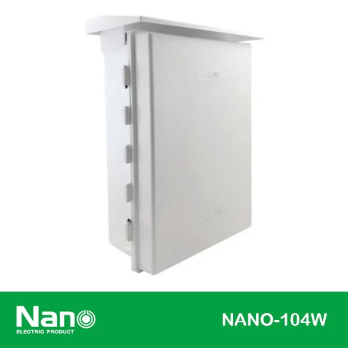 ตู้กันน้ำพลาสติกมีหลังคา ฝาทึบ NANO-104W NANO