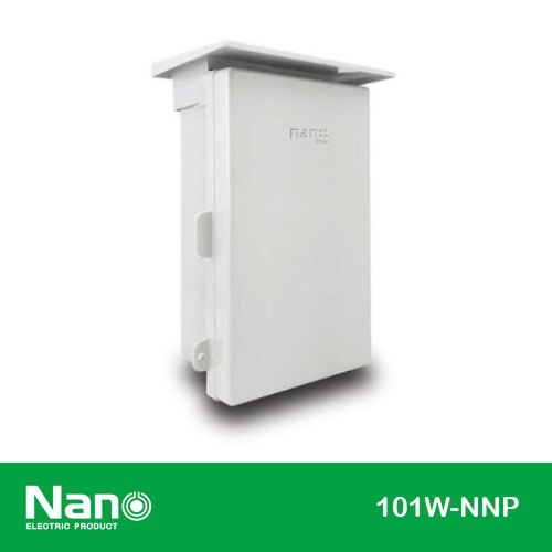 ตู้กันน้ำพลาสติกมีหลังคา ฝาทึบ รุ่น PLUS 101W-NNP NANO