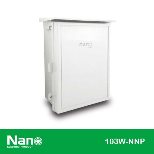ตู้กันน้ำพลาสติกมีหลังคา ฝาทึบ รุ่น PLUS 103W-NNP NANO