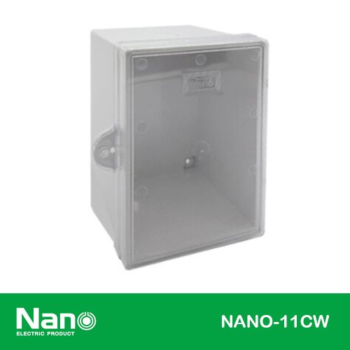 ตู้กันน้ำพลาสติกสีขาว (ฝาใส) NANO-11CW NANO