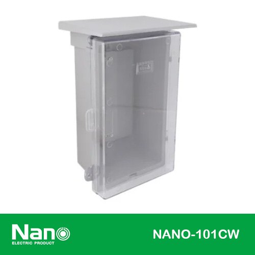 ตู้กันน้ำพลาสติกมีหลังคา (ฝาใส) NANO-101CW NANO