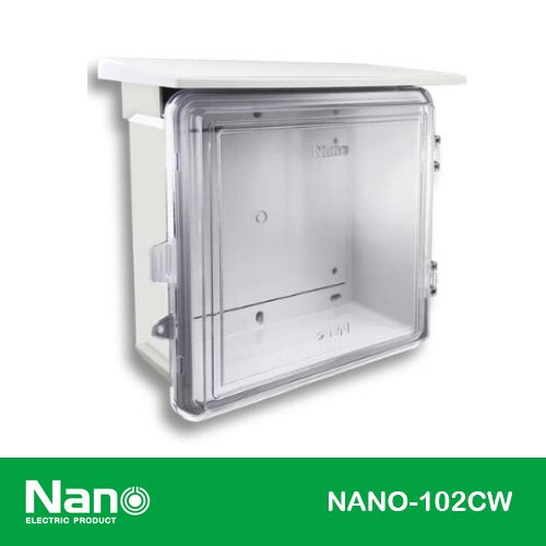 ตู้กันน้ำพลาสติกมีหลังคา (ฝาใส) NANO-102CW NANO