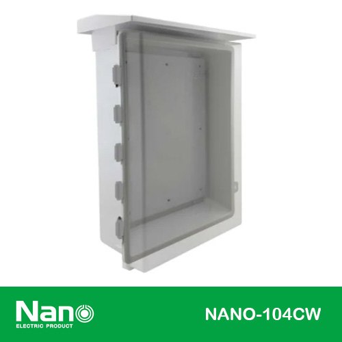 ตู้กันน้ำพลาสติกมีหลังคา (ฝาใส) NANO-104CW NANO