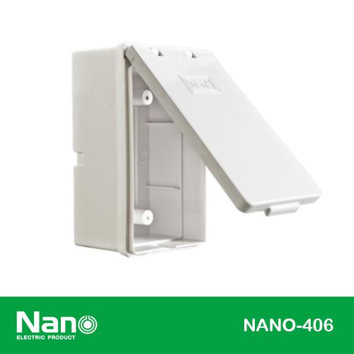 บล็อคกันน้ำฝาเปิดทึบ (406) NANO